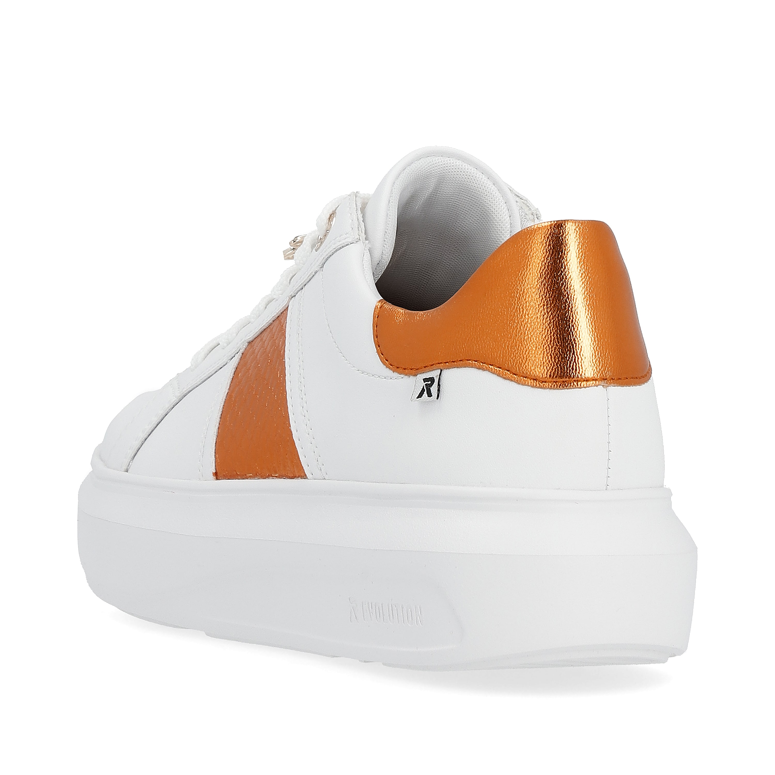 Rieker Damen Sneaker Low pearl-white copper-metallic