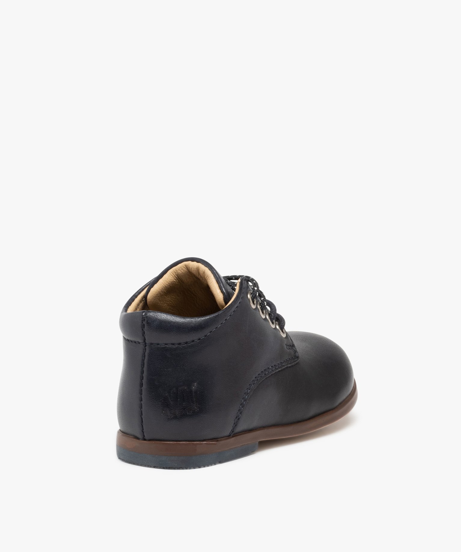 Chaussures premiers pas bébé fille dessus cuir - NA! marine | GEMO