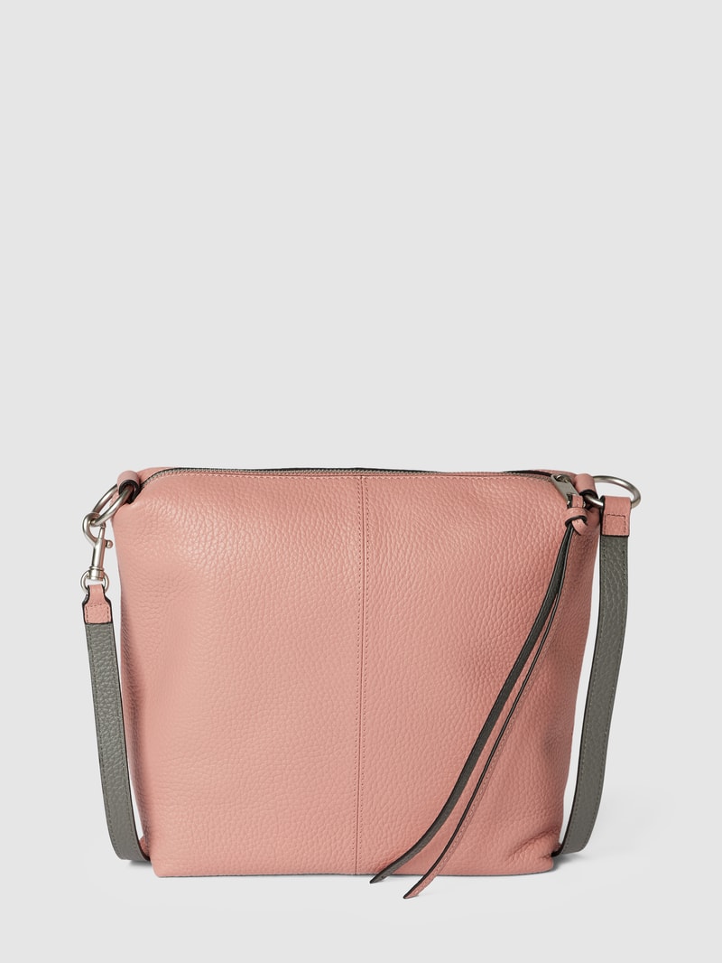 Hobo Bag aus Leder mit Label-Detail Modell 'AISSA' in rosé