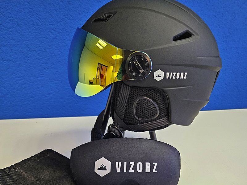 Vizorz 54 - 58 cm Schwarze Skihelm Mit Visier