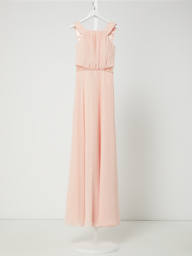Maxikleid aus Chiffon in apricot