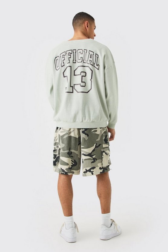 Gerippter Oversize Hockey-Pullover