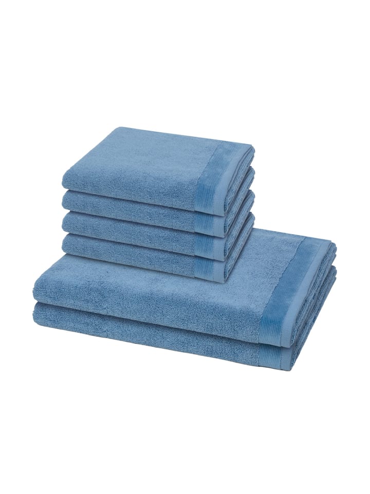 Möve 4 X Handtuch 2 X Duschtuch im Set Premium in Cornflower günstig kaufen 6