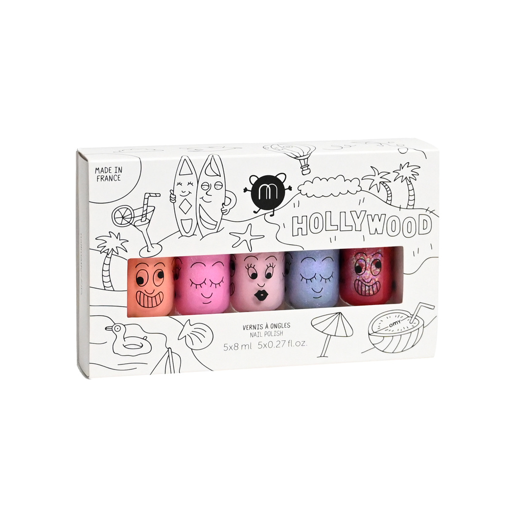 nailmatic COFFRET DE 5 VERNIS A L'EAU SET5-FLAMINGO DOLLY BELLA MERLIN SISSI