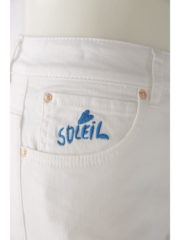 Oui Jeans - Comfort fit - in Weiß günstig kaufen