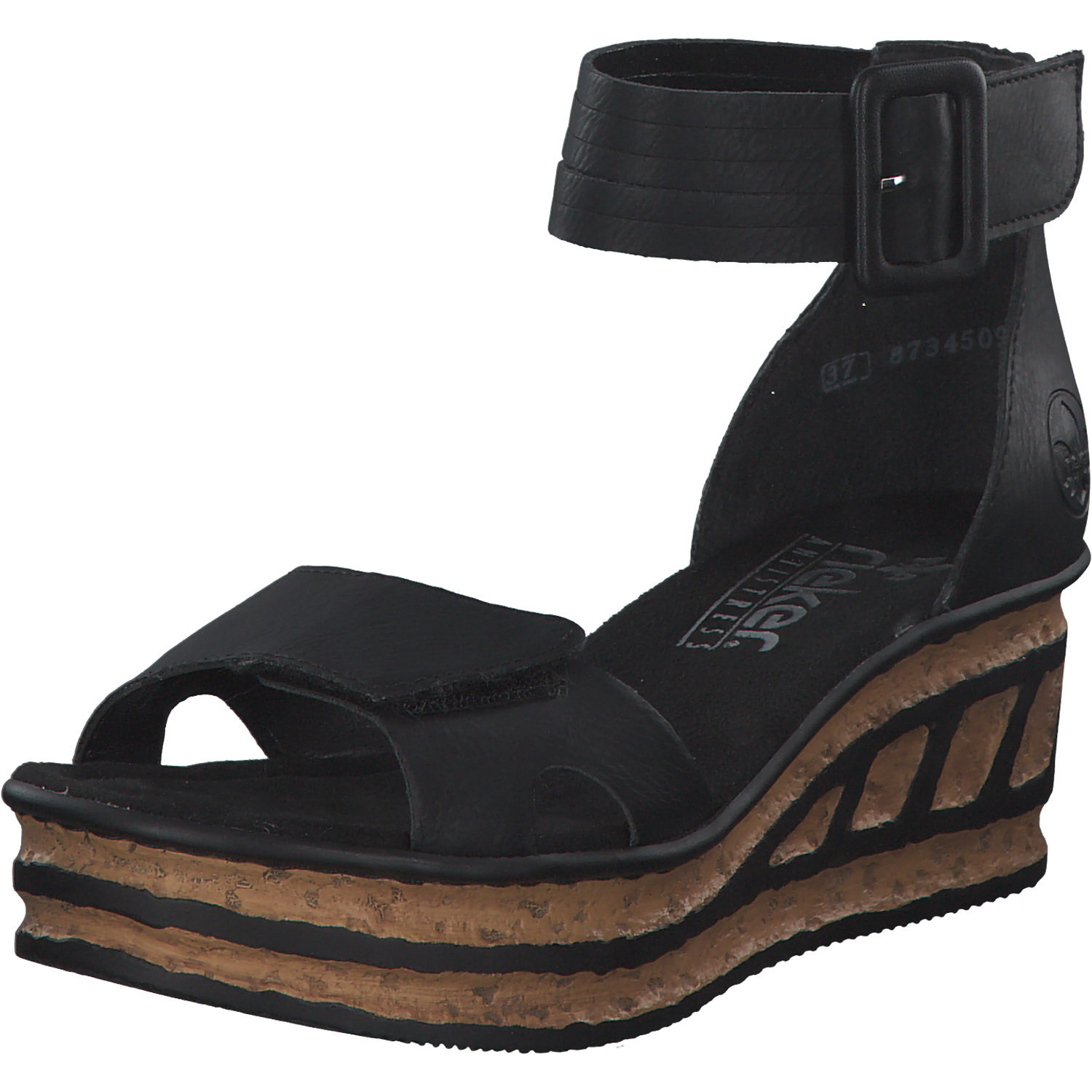 Rieker 68194, Keilsandaletten, Damen, schwarz