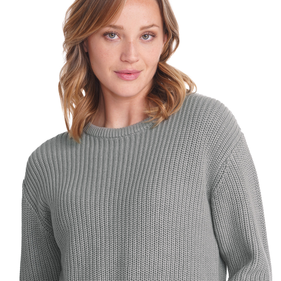 Damen Strickpullover mit Rundhalsausschnitt