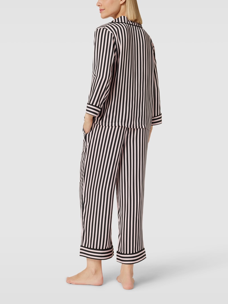 Pyjama mit Reverskragen in schwarz