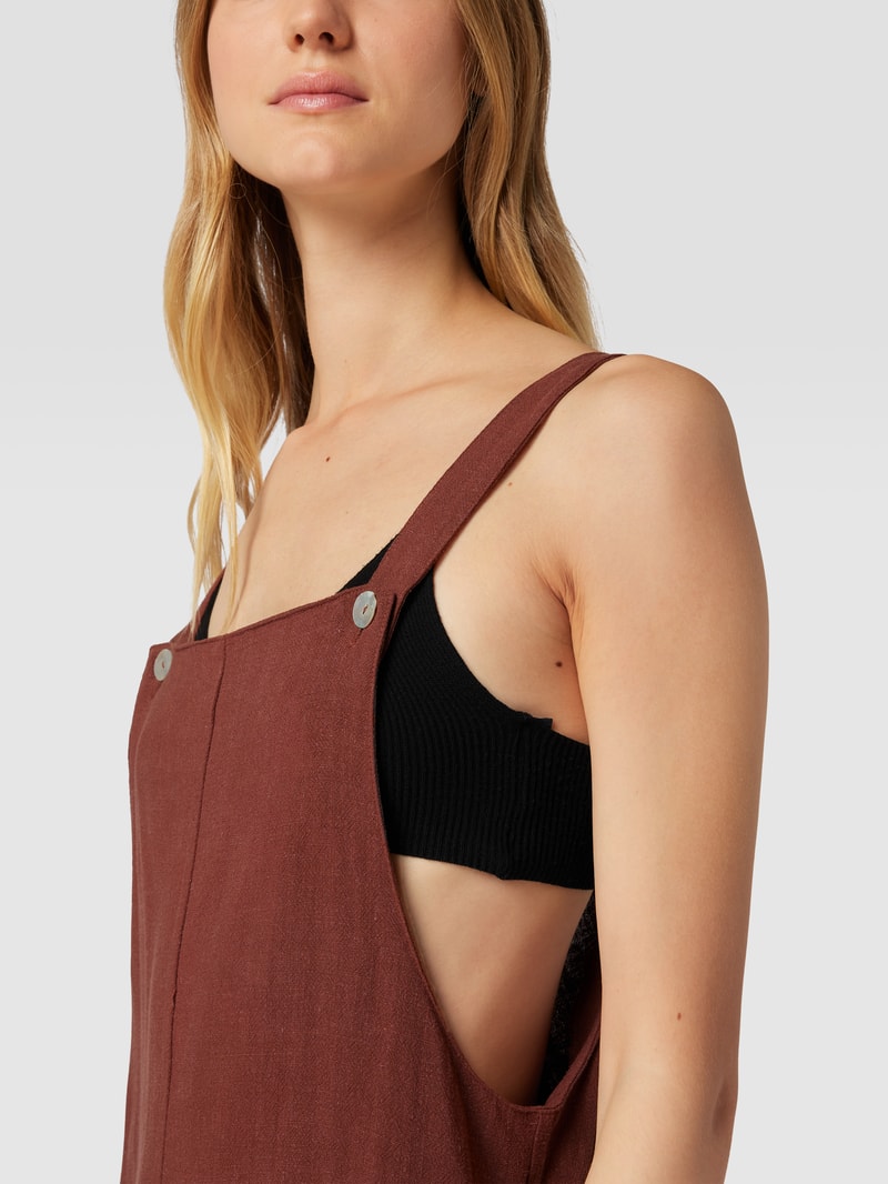 Playsuit mit Eingrifftaschen in schokobraun