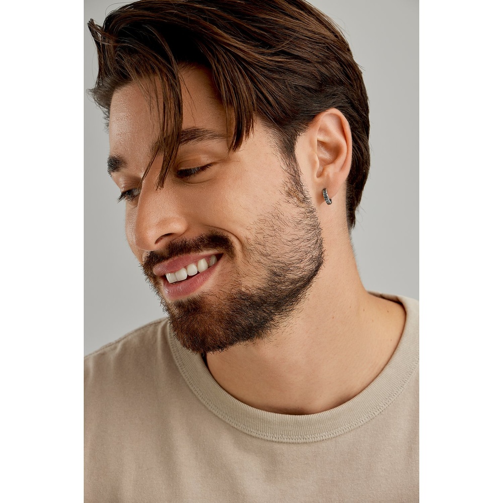 caï Boucle d'oreille unique 925 Argent rhodié Boucles d'oreilles