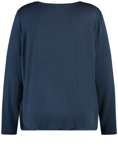 Langarmshirt mit Material-Patch