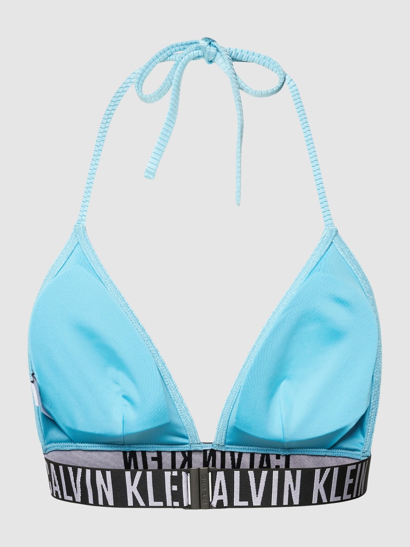 Bikini-Oberteil mit Label-Detail Modell 'INTENSE POWER' in ozean blau