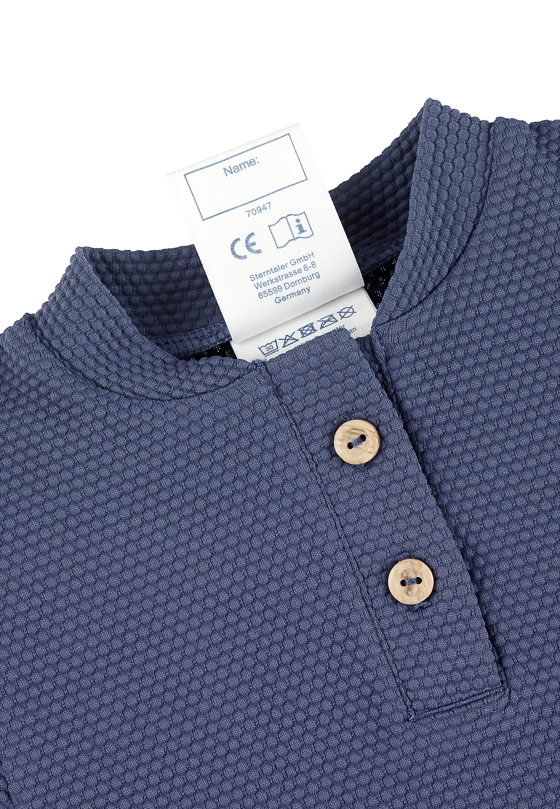 Schwimmshirt aus Strukturmaterial in blau