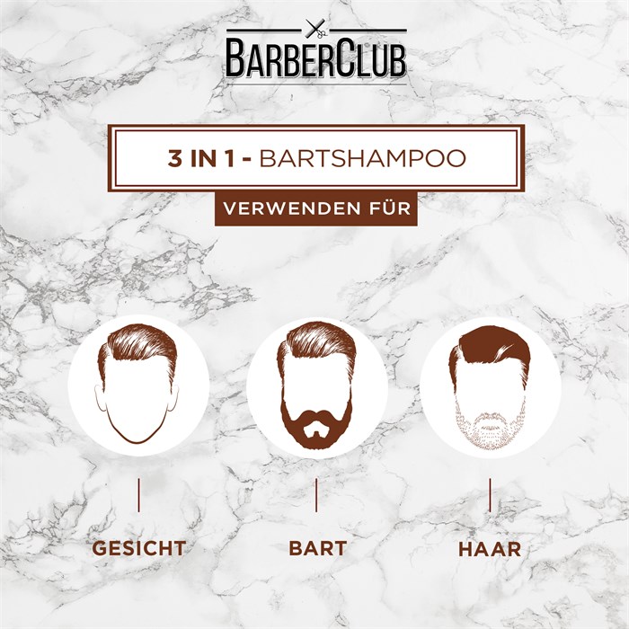 3In1 Shampoo Bart + Gesicht + Haar