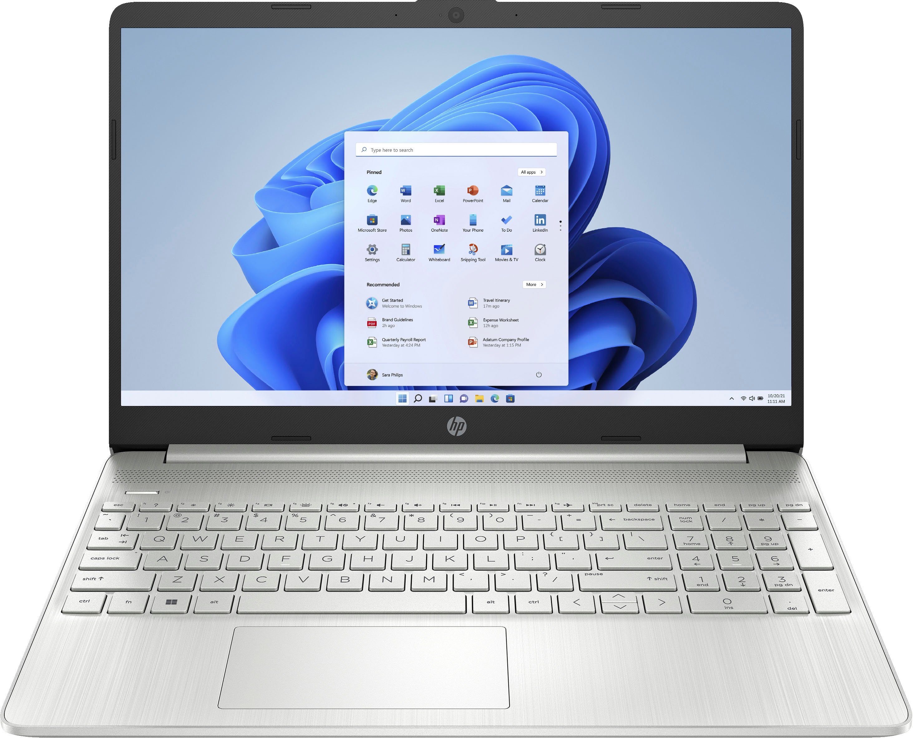 HP 15s-fq2235ng Notebook (39,6 cm/15,6 Zoll, Intel Core i3 1115G4, UHD Graphics, 512 GB SSD)