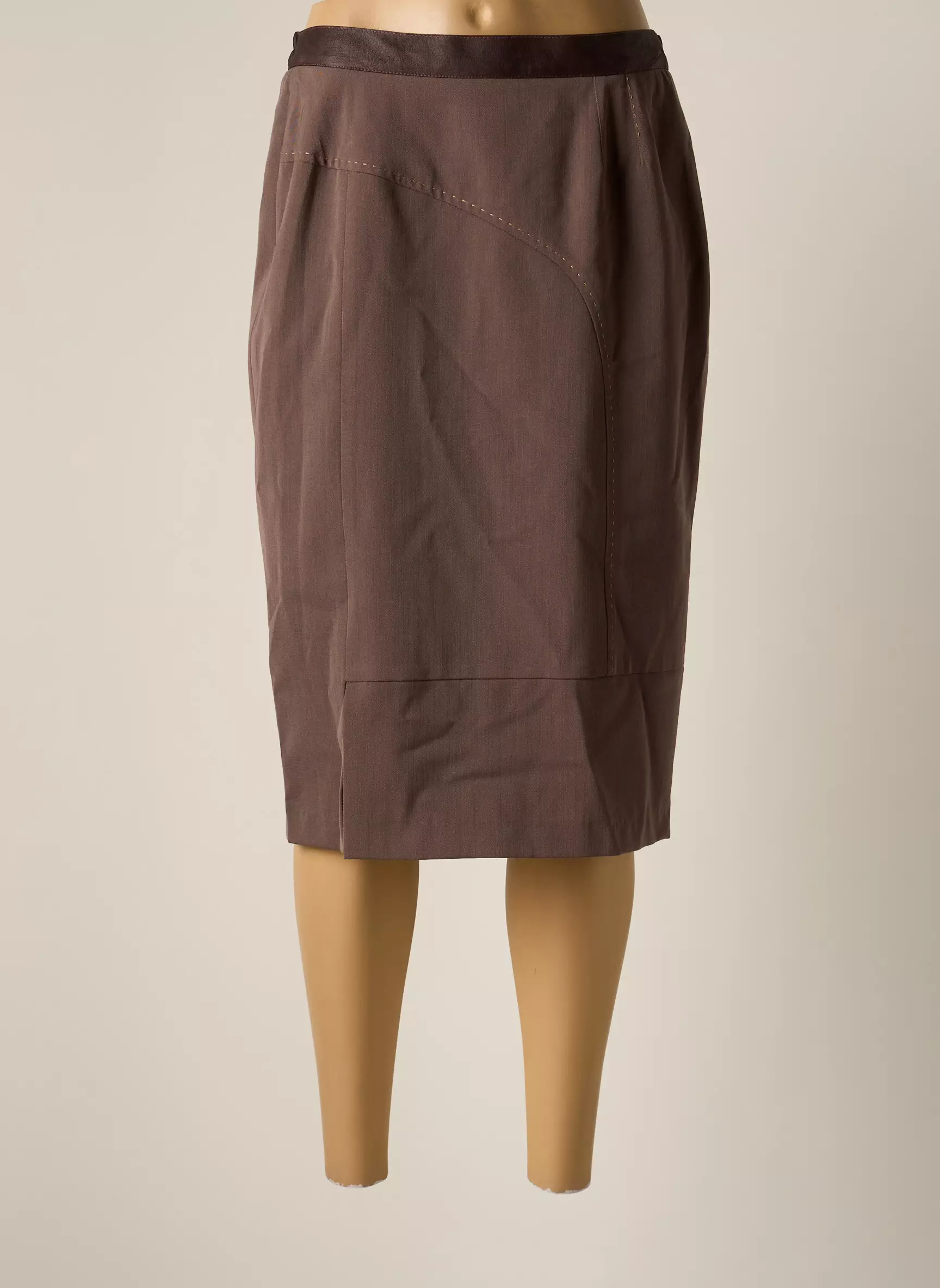 Jumfil Jupes Mi Longues Femme couleur marron