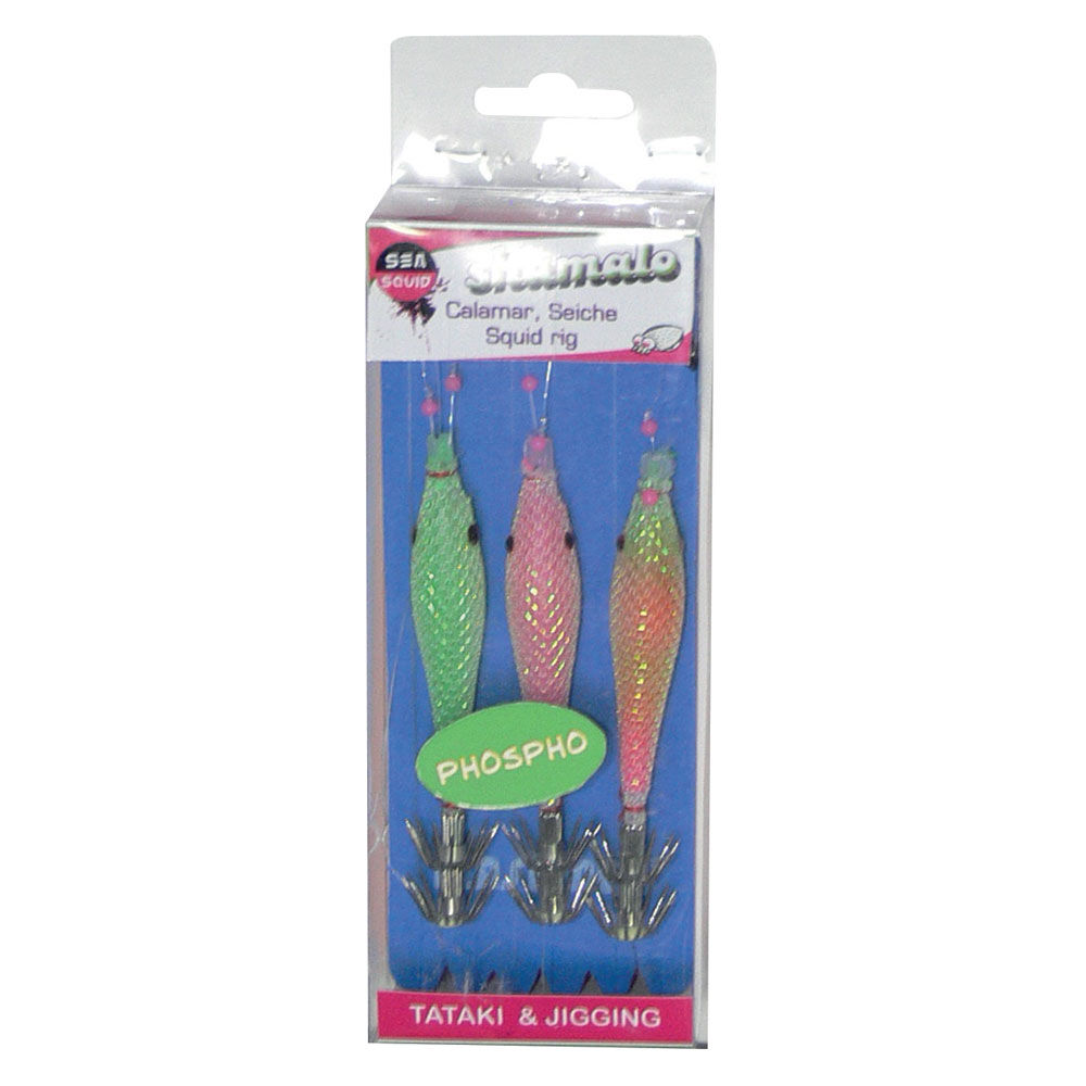 3-teiliges Shamalo-Jig-Set für Meereskalmare (9 cm)