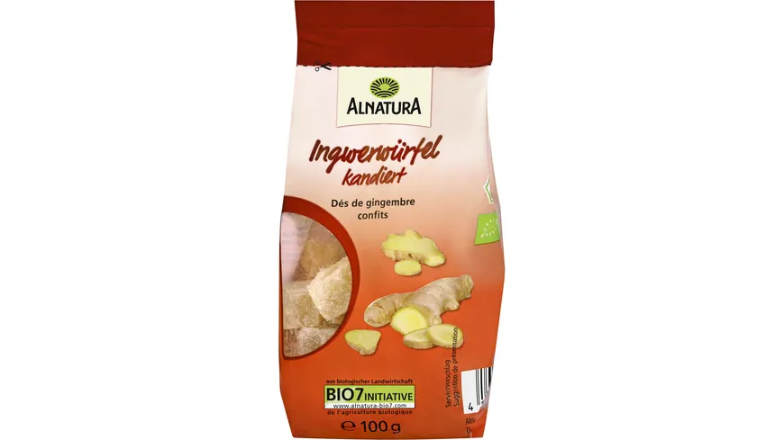 Alnatura Bio Ingwerwürfel, kandiert 100 g