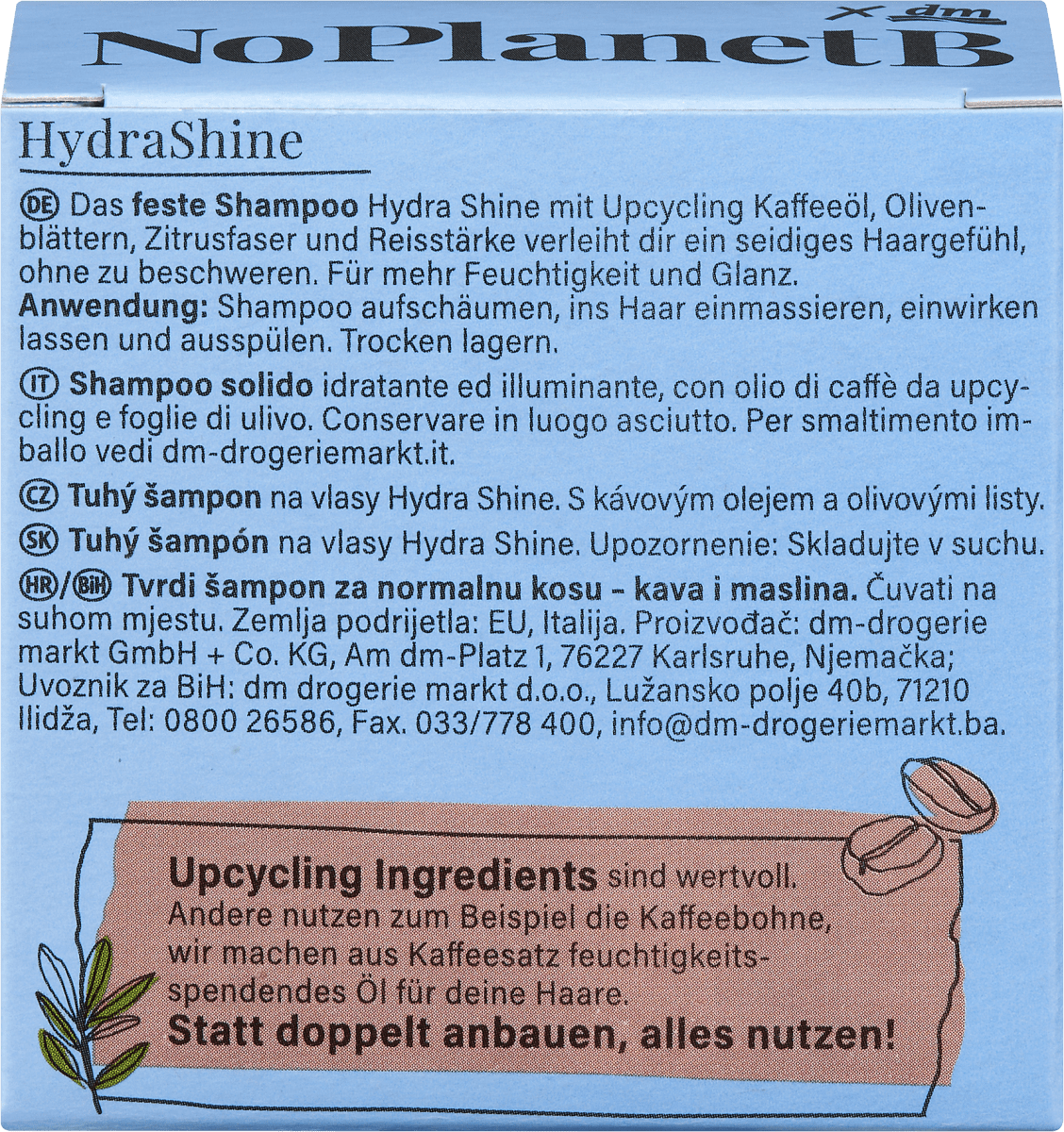 Festes Shampoo Hydra Shine, 75 g