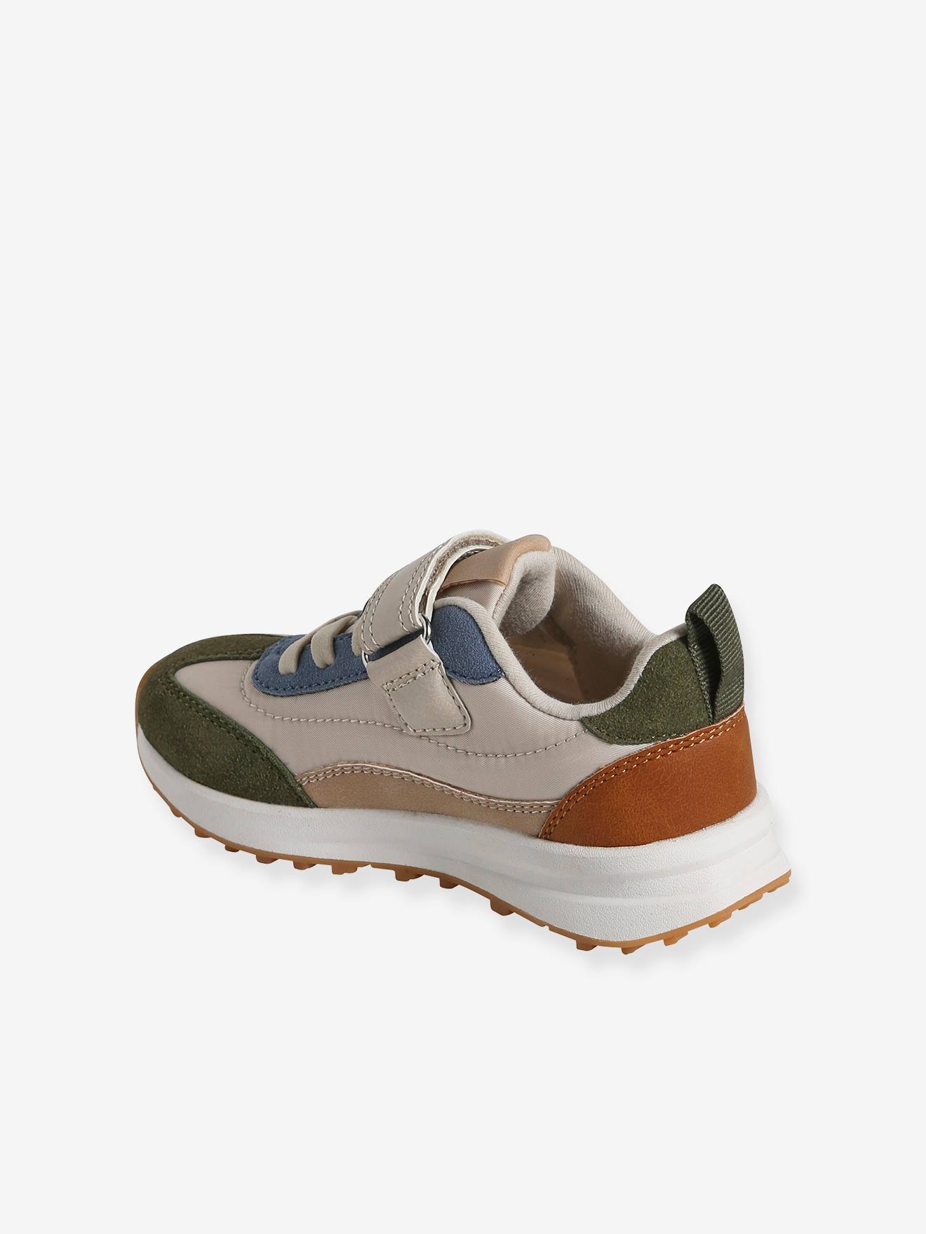 Vertbaudet Kinder Sneakers mit Anziehtrick - set beige