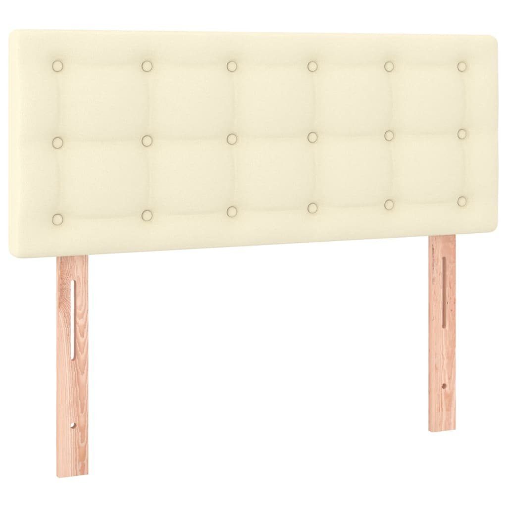 vidaXL Bett Boxspringbett mit Matratze Creme 80x200 cm Kunstleder