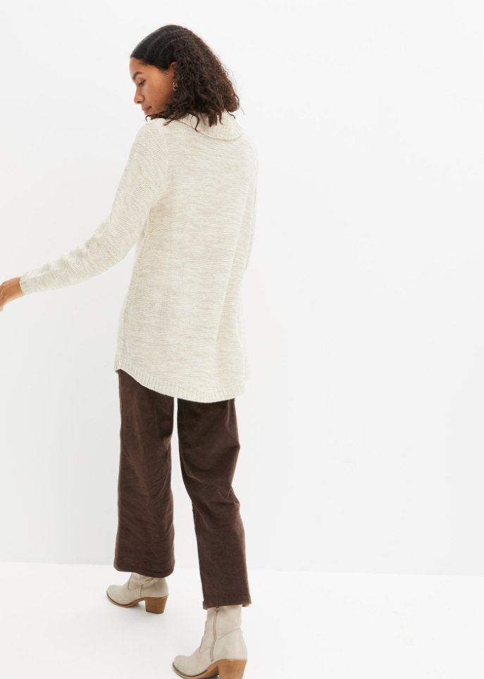 Poncho-Pullover, Langarm