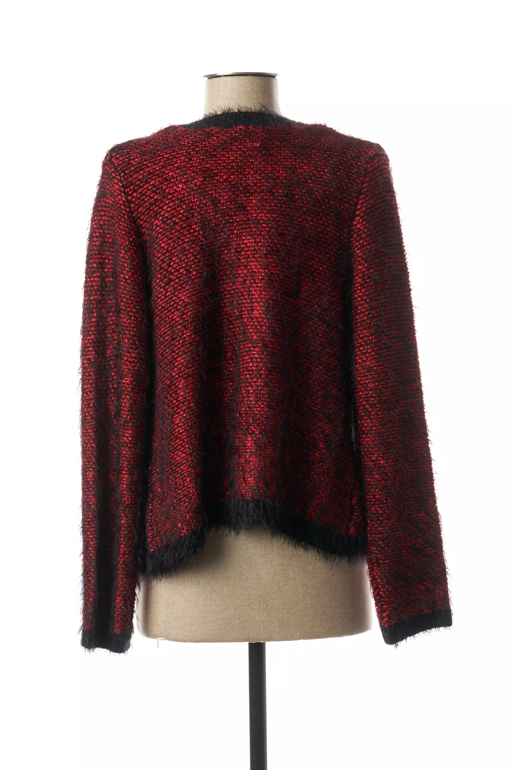 Marble Cardigans Femme couleur rouge