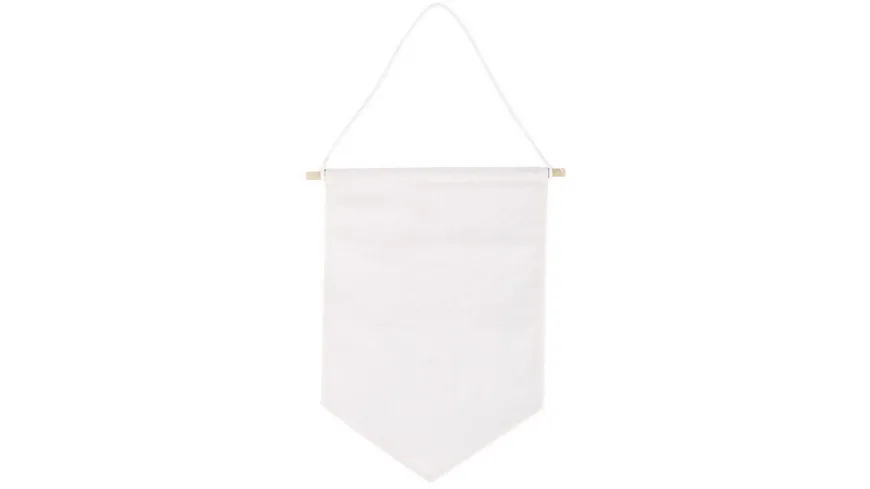rayher Stoffwimpel zum Hängen 24x29cm Naturweiß