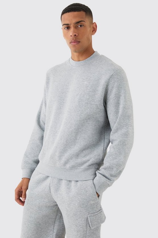 Kurzer Man Signature Cargo Sweatshirt-Trainingsanzug