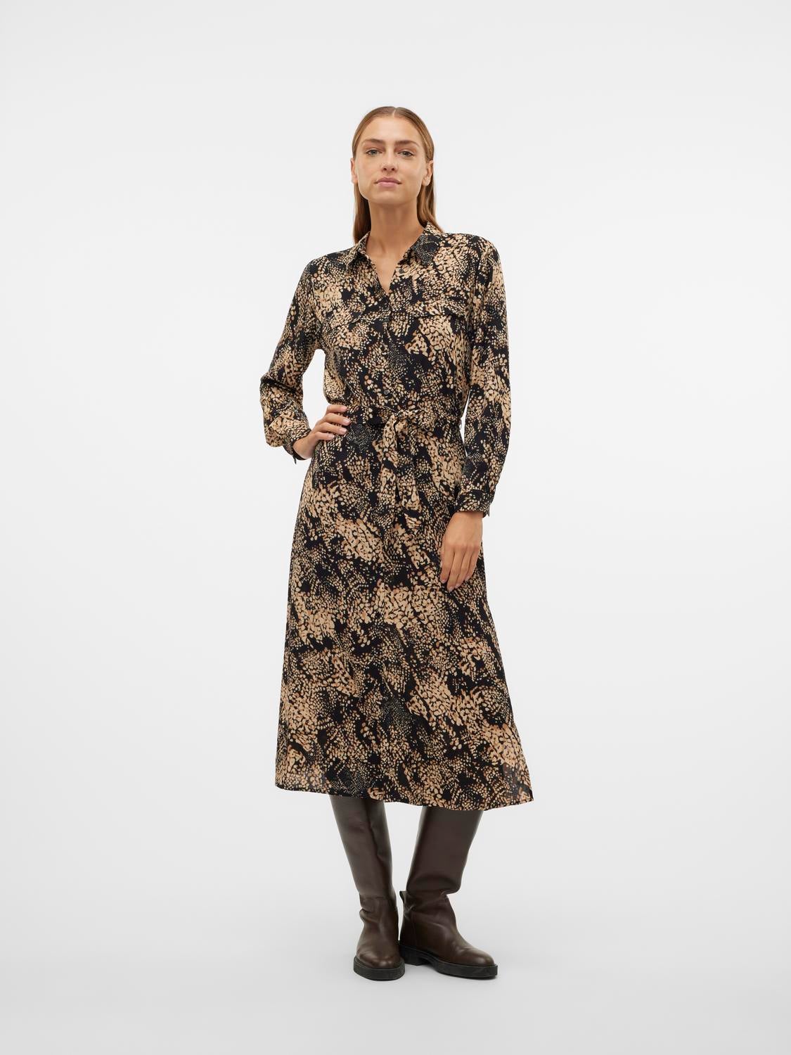 VMOFREYA Langes Kleid
