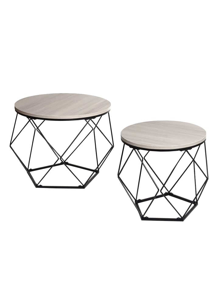 MCW Couchtisch-Set L37, Eiche-grau-Optik günstig kaufen onesize