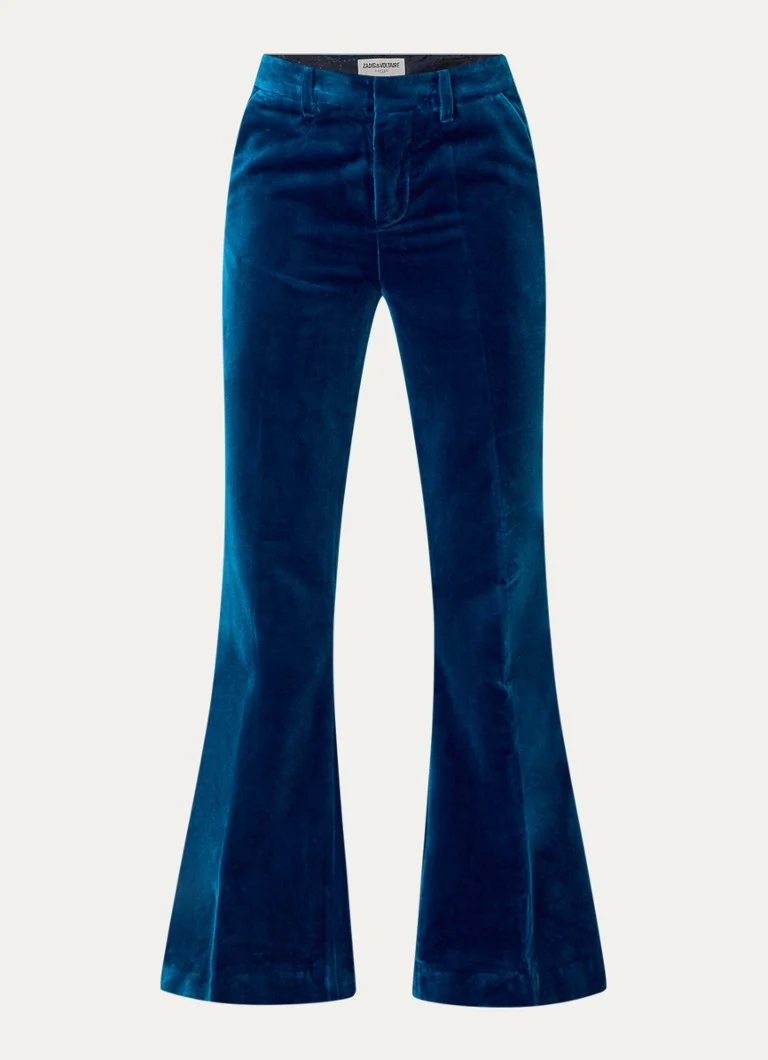 Zadig&Voltaire Prevy high-waist flared velvet trousers with side pockets