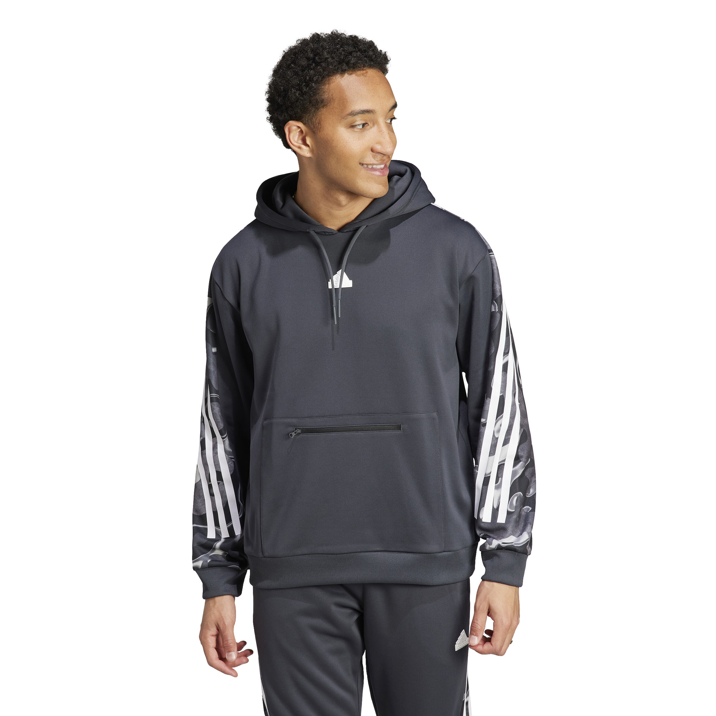 Future Icon AOP Hoody Herren - Schwarz, Weiß
