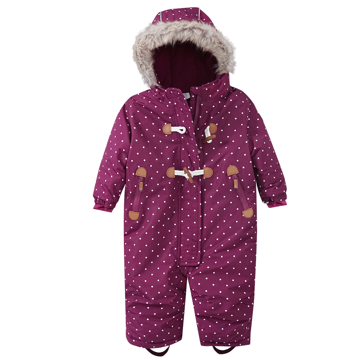 Baby Schneeoverall mit Fellimitat