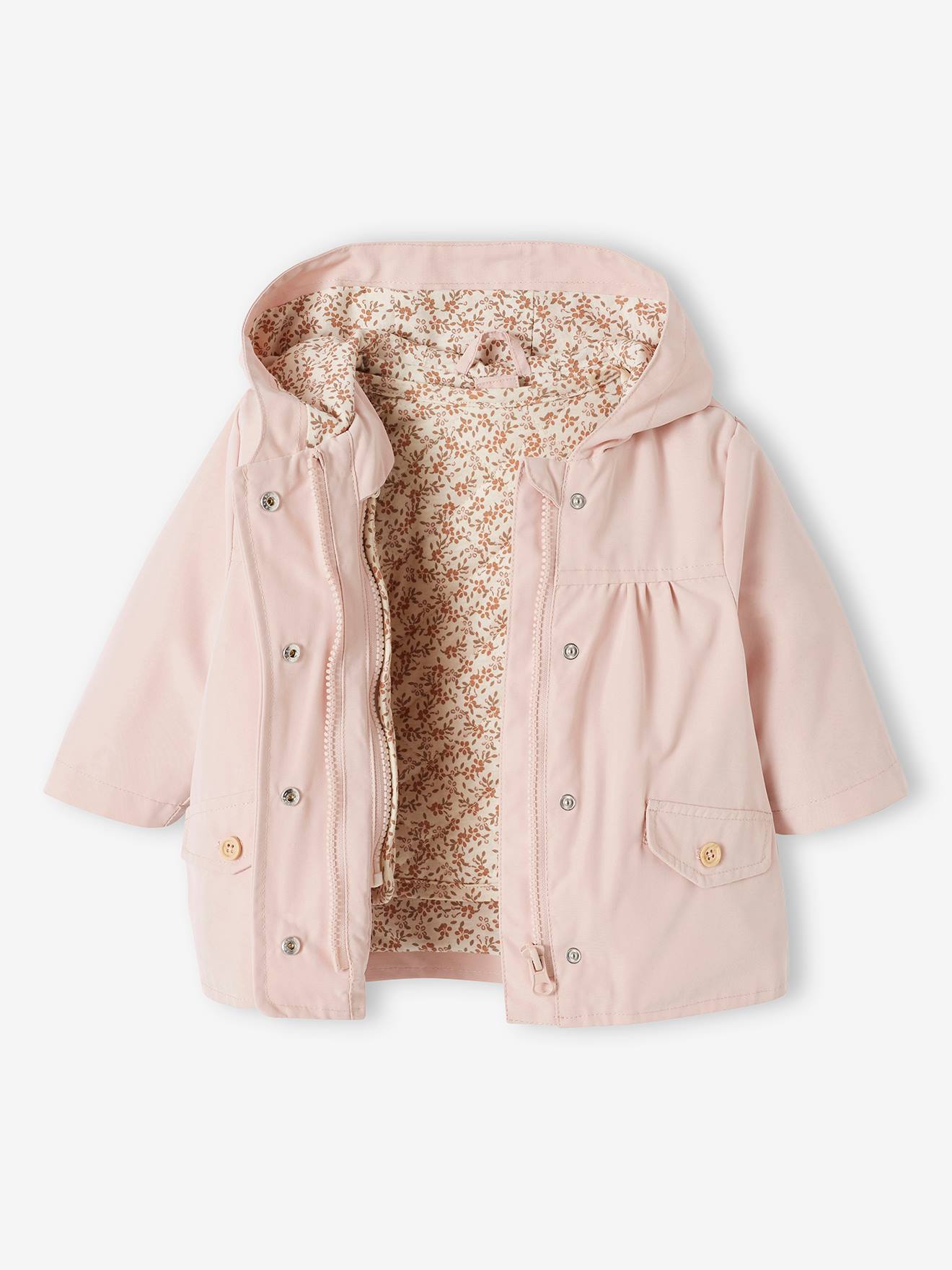 Vertbaudet Baby 3-in-1-Jacke mit Recycling-Polyester - pudrig rosa