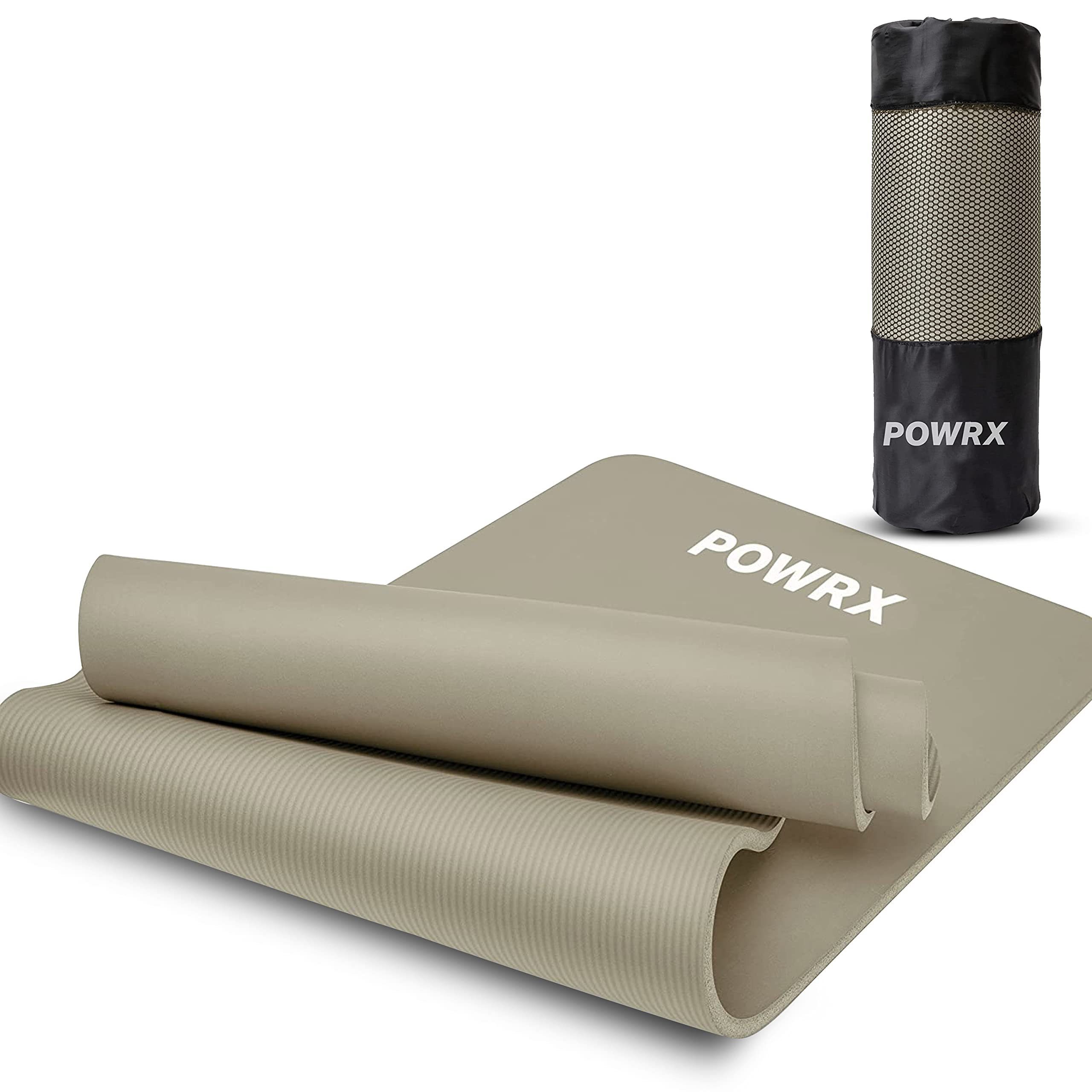 POWRX Yogamatte Gymnastikmatte Yogamatte Hellgrau 183x60x1cm, Light Grey 183 X 60 X 1 Cm 183 X 60 X 1 Cm