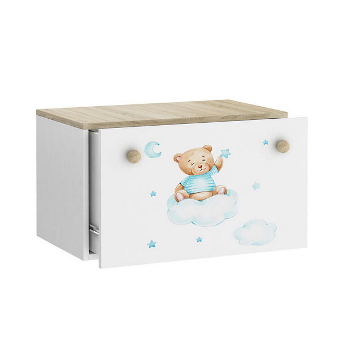 Spielzeugtruhe Sitztruhe Inga 70cm Motiv wählbar mit 1 Schublade