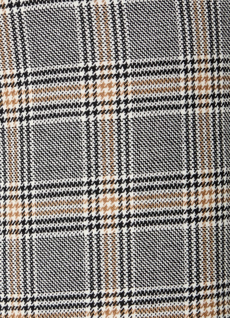 MaxMara Katana high-waist wide-fit trousers in virgin wool with houndstooth pattern