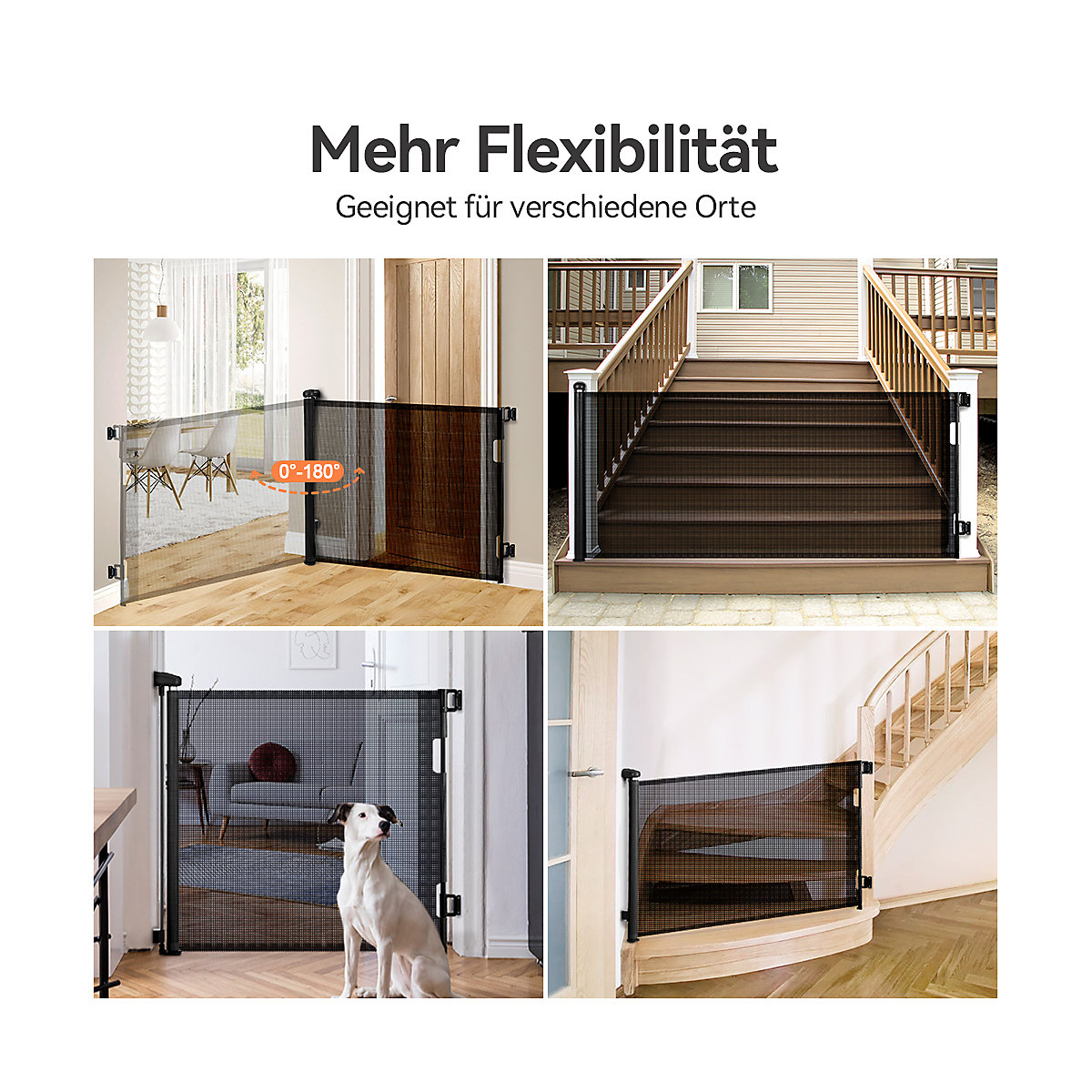Einziehbare Schutztür Türschutzgitter 0-140cm
