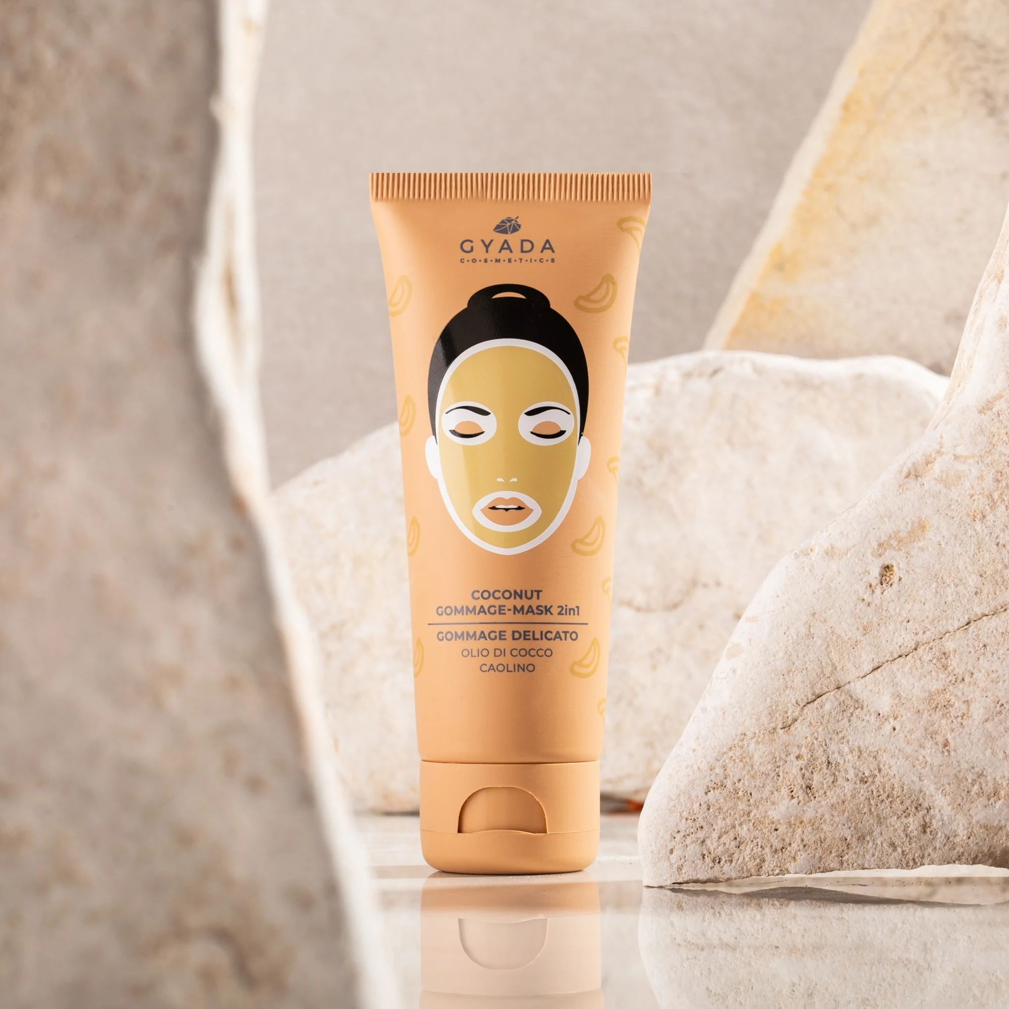 Cream Masks Coconut Gommage-Mask 2 in 1 - Esfoliante viso, Maschera Idratante viso, Maschera Purificante viso
