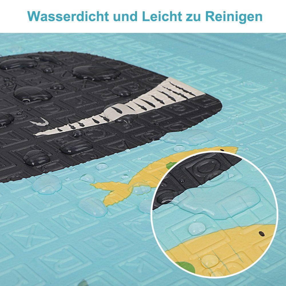 OUNUO Spielmatte Baby Spielteppich Doppelseitige Krabbelmatte 200 x 180 CM