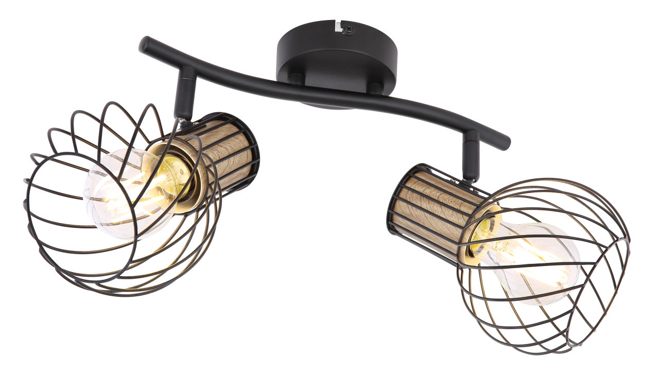 Globo Lighting - LUISE - Strahler Metall schwarz, 2x E27