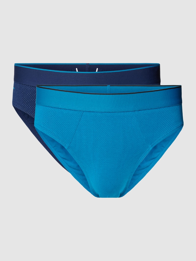Slip mit Allover-Muster im 2er-Pack Modell 'EVER AIRY' in blau