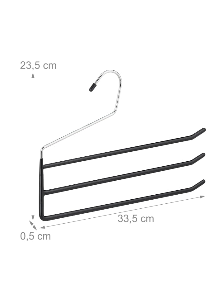 relaxdays 5er-Set: Hosenbügel in Schwarz günstig kaufen onesize