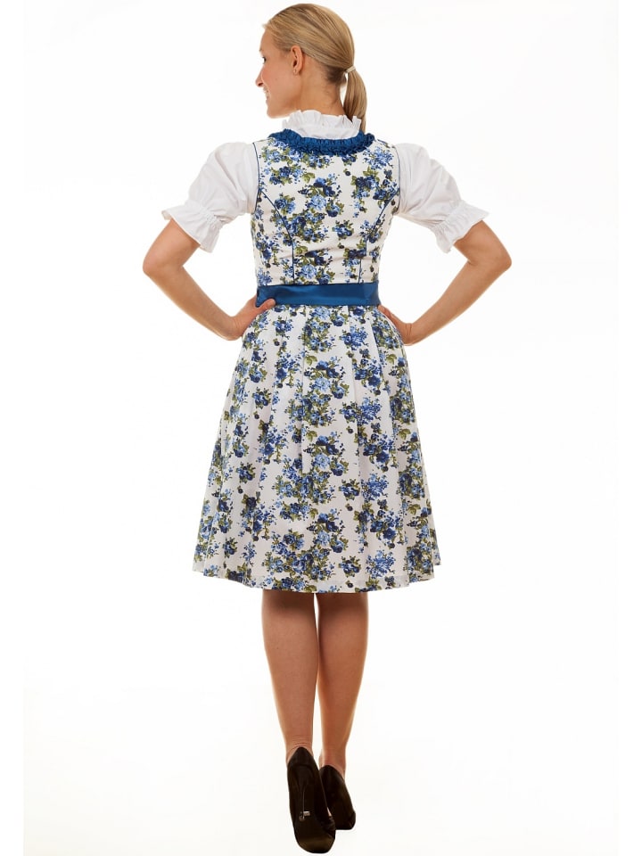 Edelnice Midi Dirndl 2-teilig Estefania in blau günstig kaufen