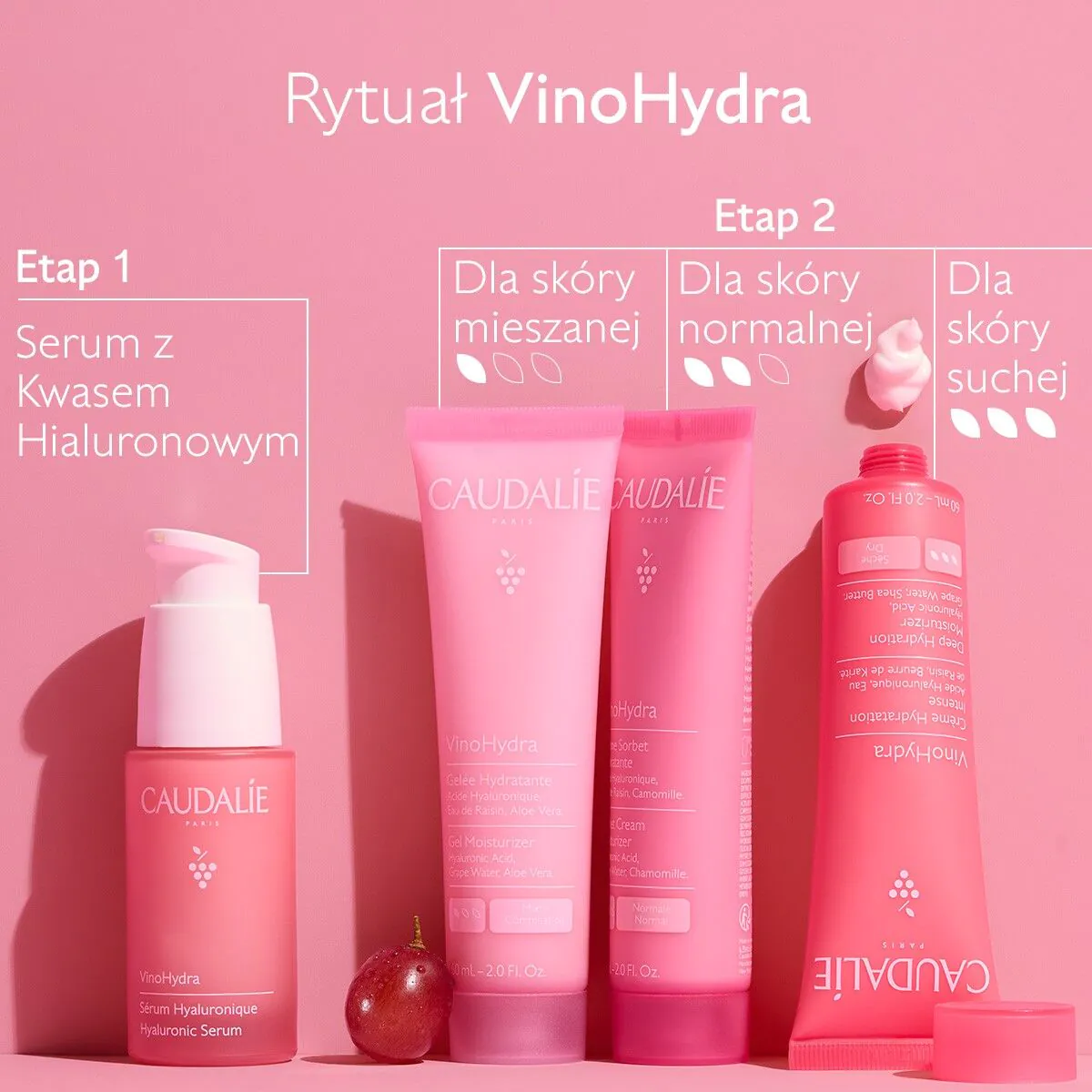 Caudalie VinoHydra intenzivna hidratantna krema, 60 ml