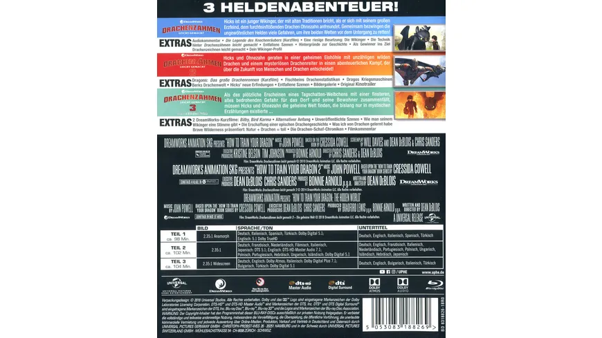 Drachenzähmen leicht gemacht 1 - 3 Movie Collection  [3 BRs]