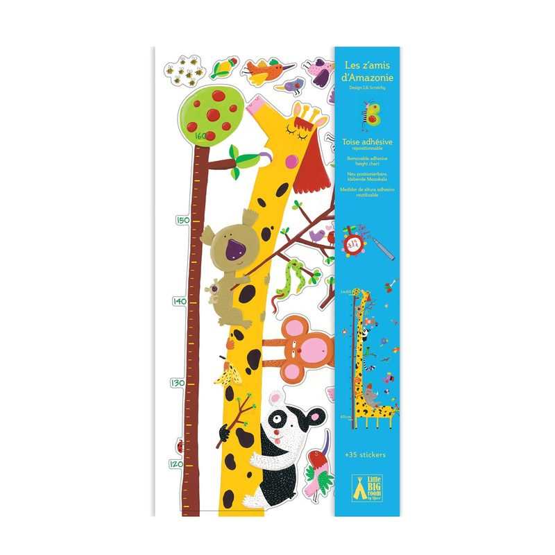 Toise-sticker mural Les z'amis d'Amazonie Djeco