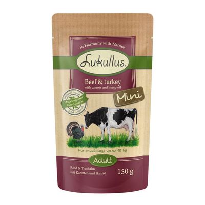 10 + 2 GRATIS! 12 x 150 g Lukullus Naturkost Mini Frischebeutel