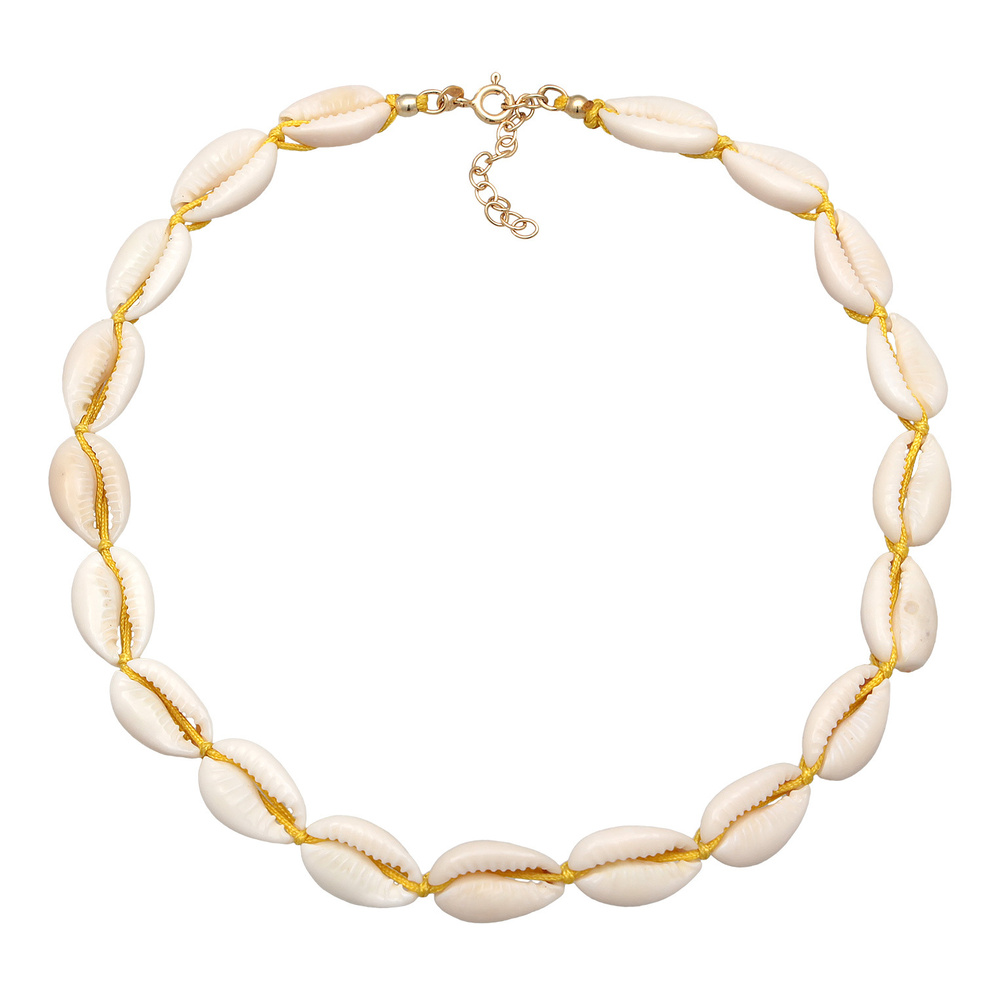 Elli Elli Collier Femmes Choker tendance plage avec coquillages cauris en argent sterl collier